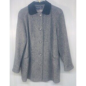 Vintage Herman Kay gray wool blend coat jacket, size 12